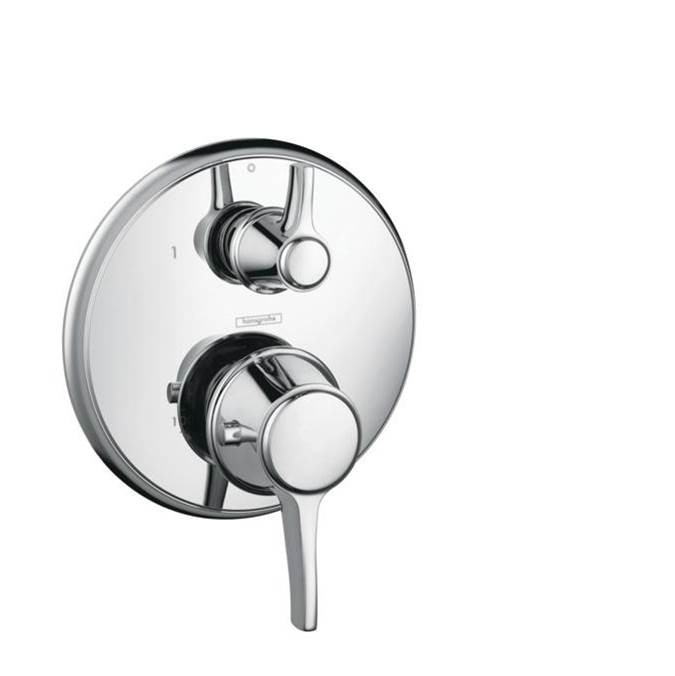 Hansgrohe Ecostat Classic Thermostatic Trim with Volume Control and Diverter, Round in Chrome