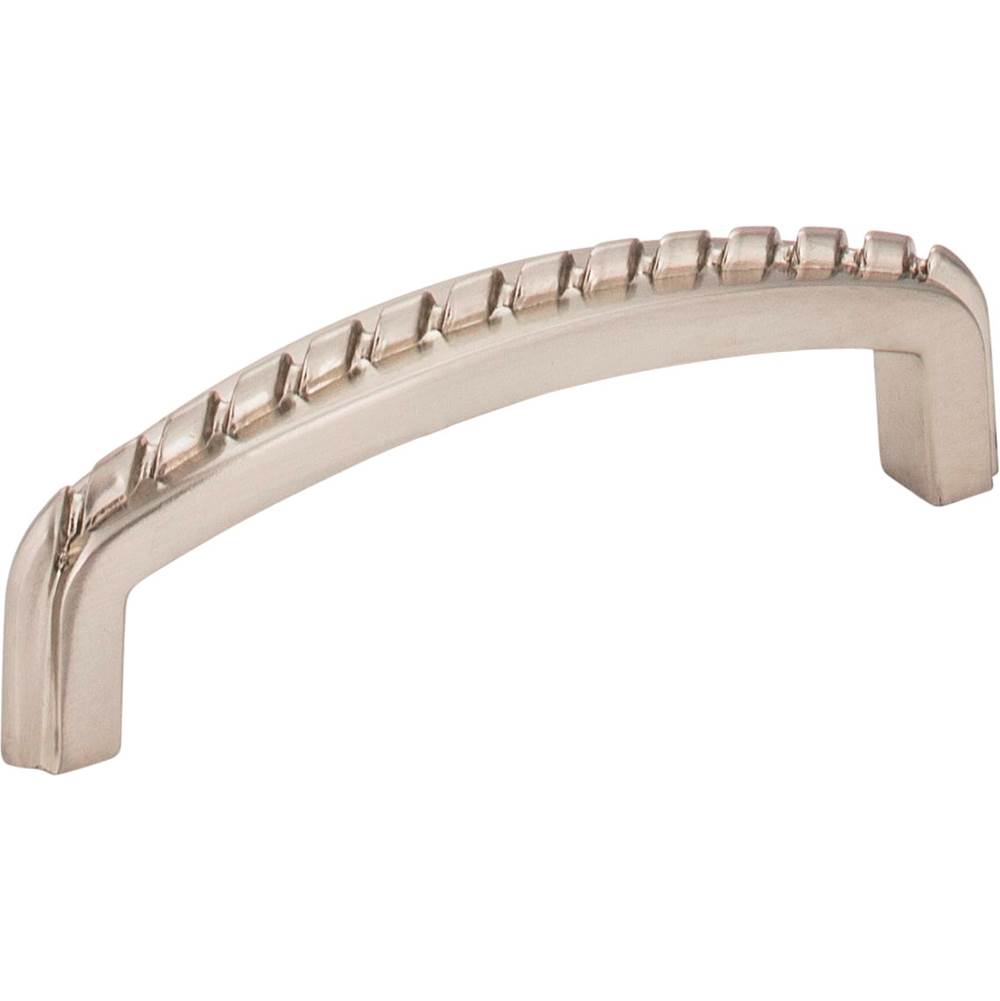 Hardware Resources 3'' Center-to-Center Satin Nickel Rope Detailed Cypress Cabinet Pull