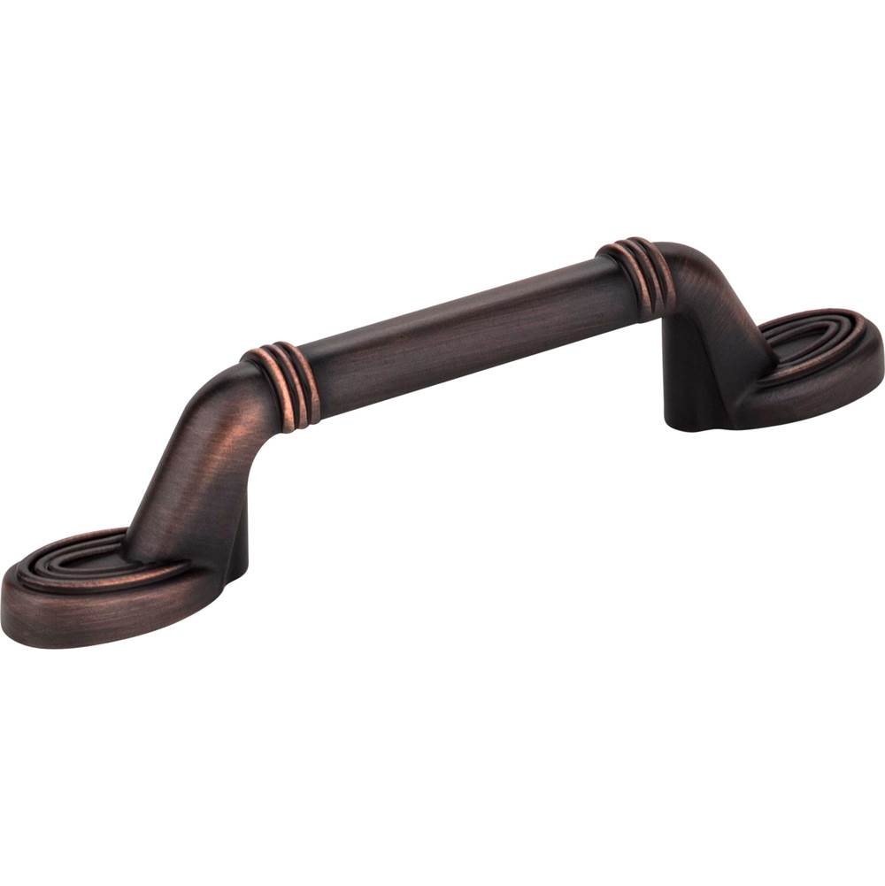 Hardware Resources 3'' Center-to-Center Brushed Oil Rubbed Bronze Ringed Detail Vienna Cabinet Pull