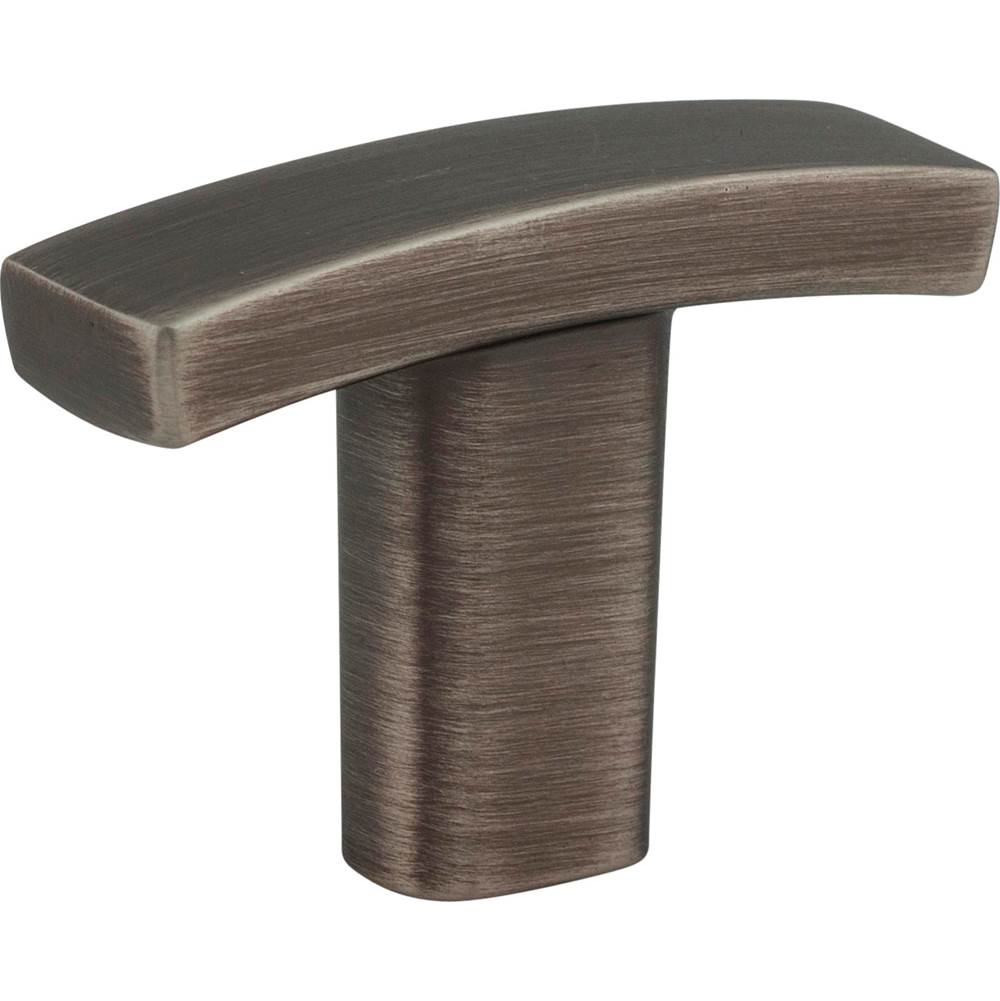 Hardware Resources 1-1/2'' Overall Length Brushed Pewter Square Thatcher Cabinet ''T'' Knob