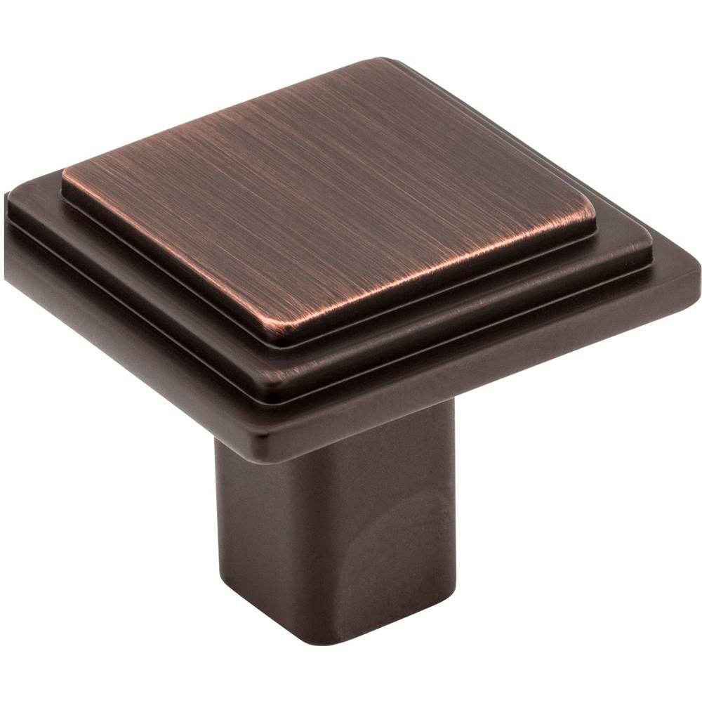 Hardware Resources 1-1/4'' Overall Length Brushed Oil Rubbed Bronze Square Calloway Cabinet Knob
