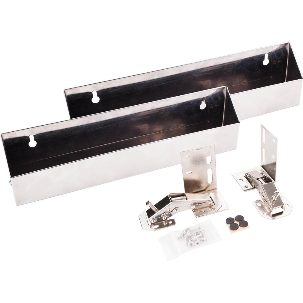 Hardware Resources 11'' Slim Depth Stainless Steel Tip-Out Tray Kit for Sink Front
