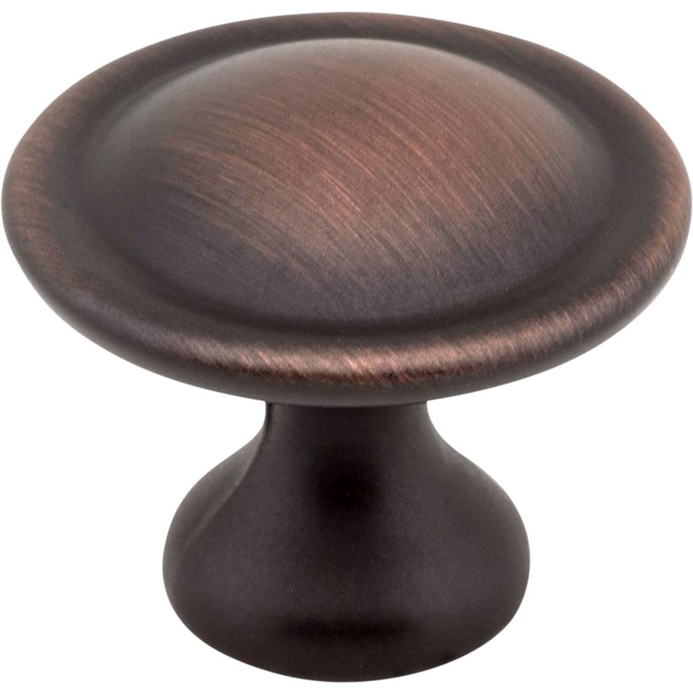 Hardware Resources 1-1/8'' Diameter Brushed Oil Rubbed Bronze Button Watervale Cabinet Mushroom Knob