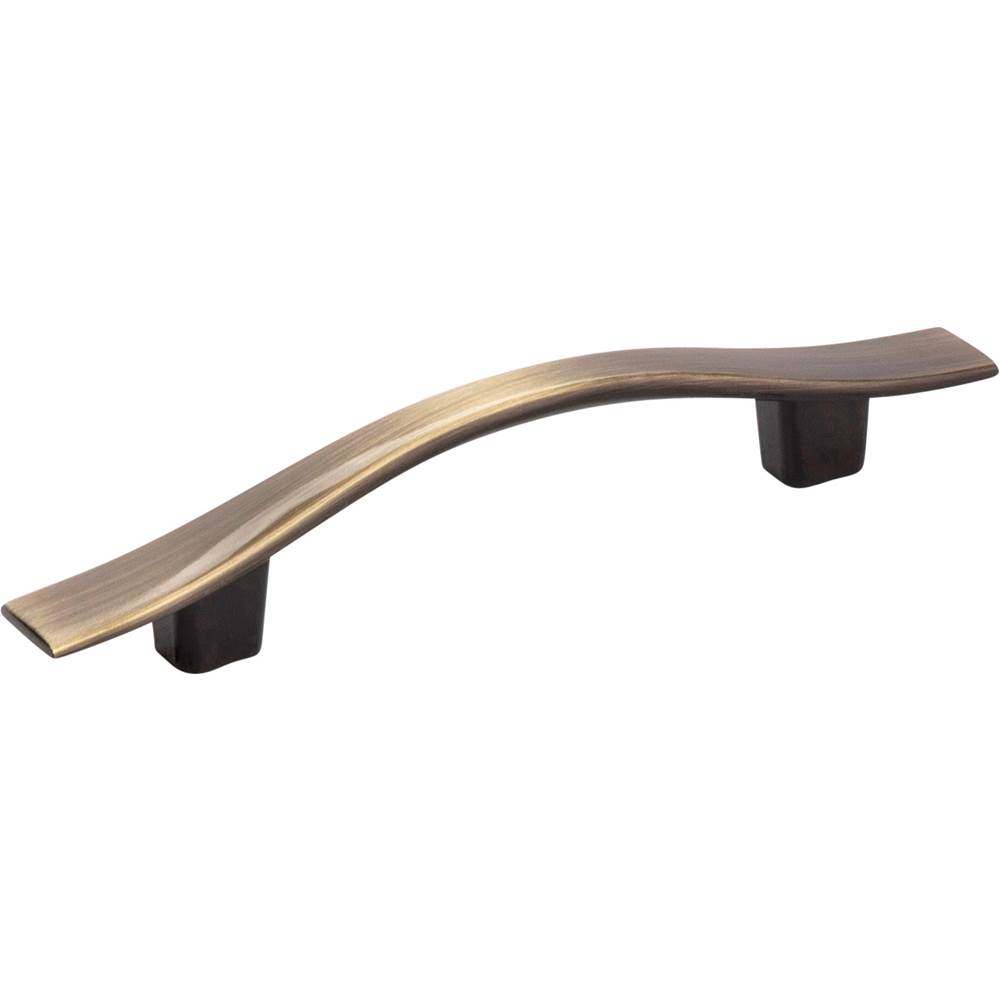 Hardware Resources 3'' Center-to-Center Brushed Antique Brass Square Kingsport Cabinet Pull