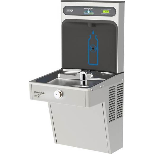 Halsey Taylor HydroBoost Bottle Filling Station, and Single Vandal-Resistant Cooler, High Efficiency Non-Filtered Refrigerated Stainless