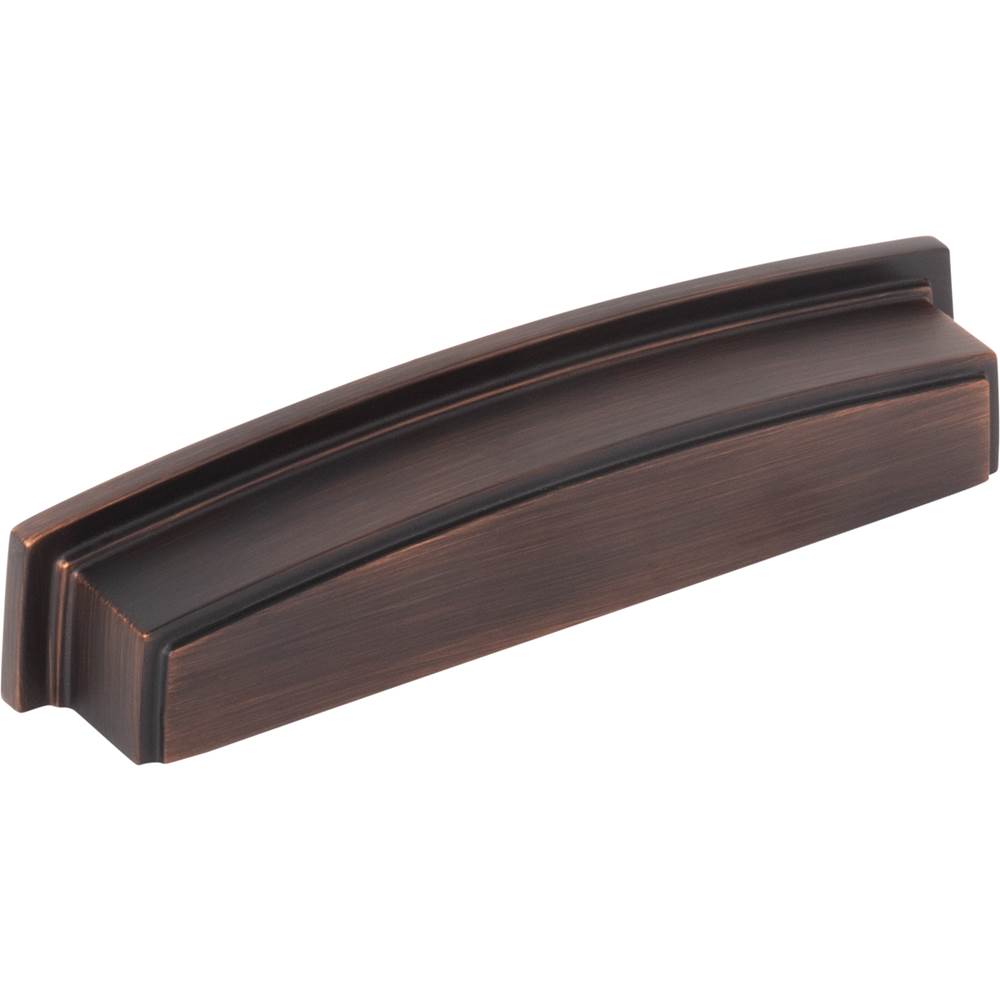 Jeffrey Alexander 128 mm Center Brushed Oil Rubbed Bronze Square-to-Center Square Renzo Cabinet Cup Pull