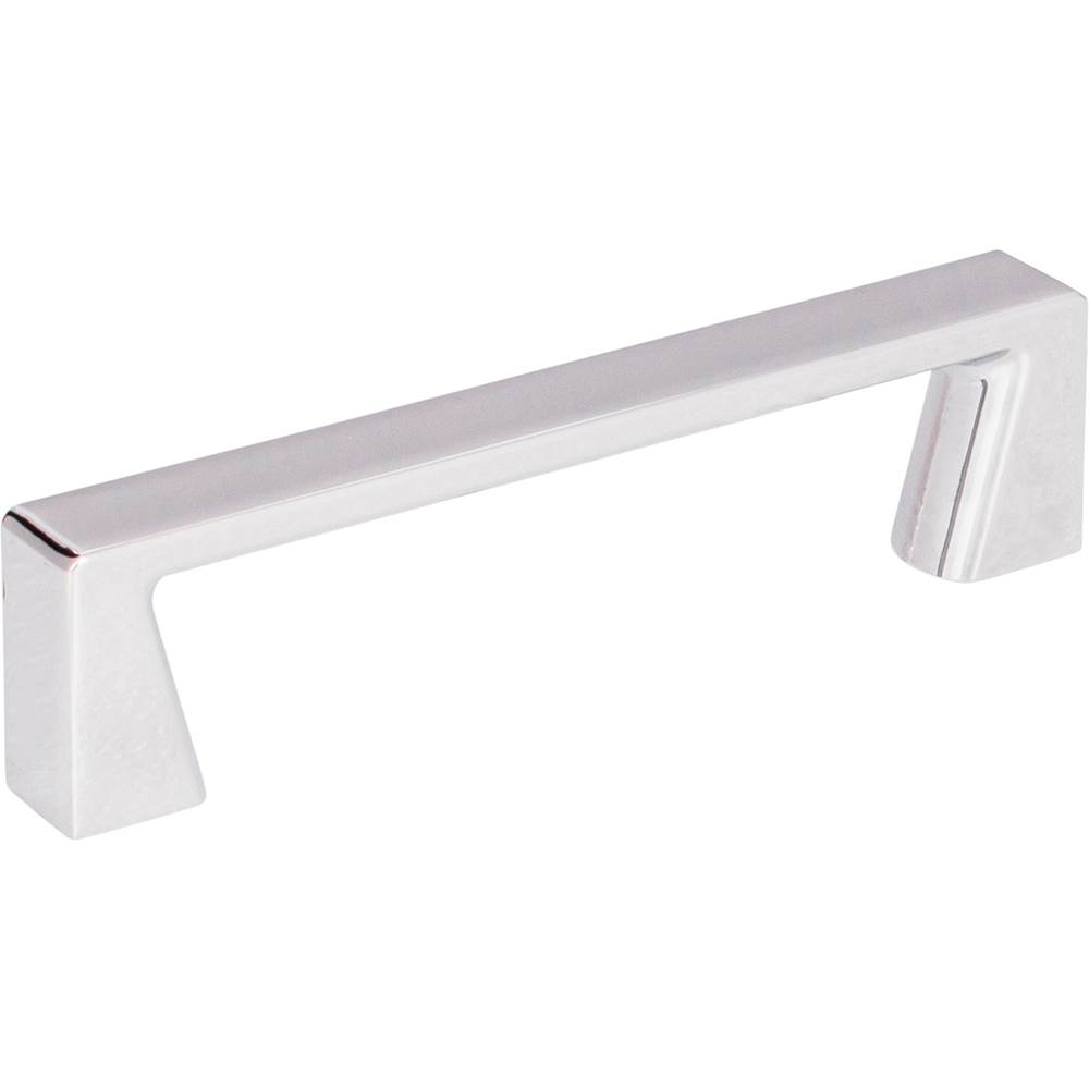 Jeffrey Alexander 96 mm Center-to-Center Polished Chrome Square Boswell Cabinet Pull
