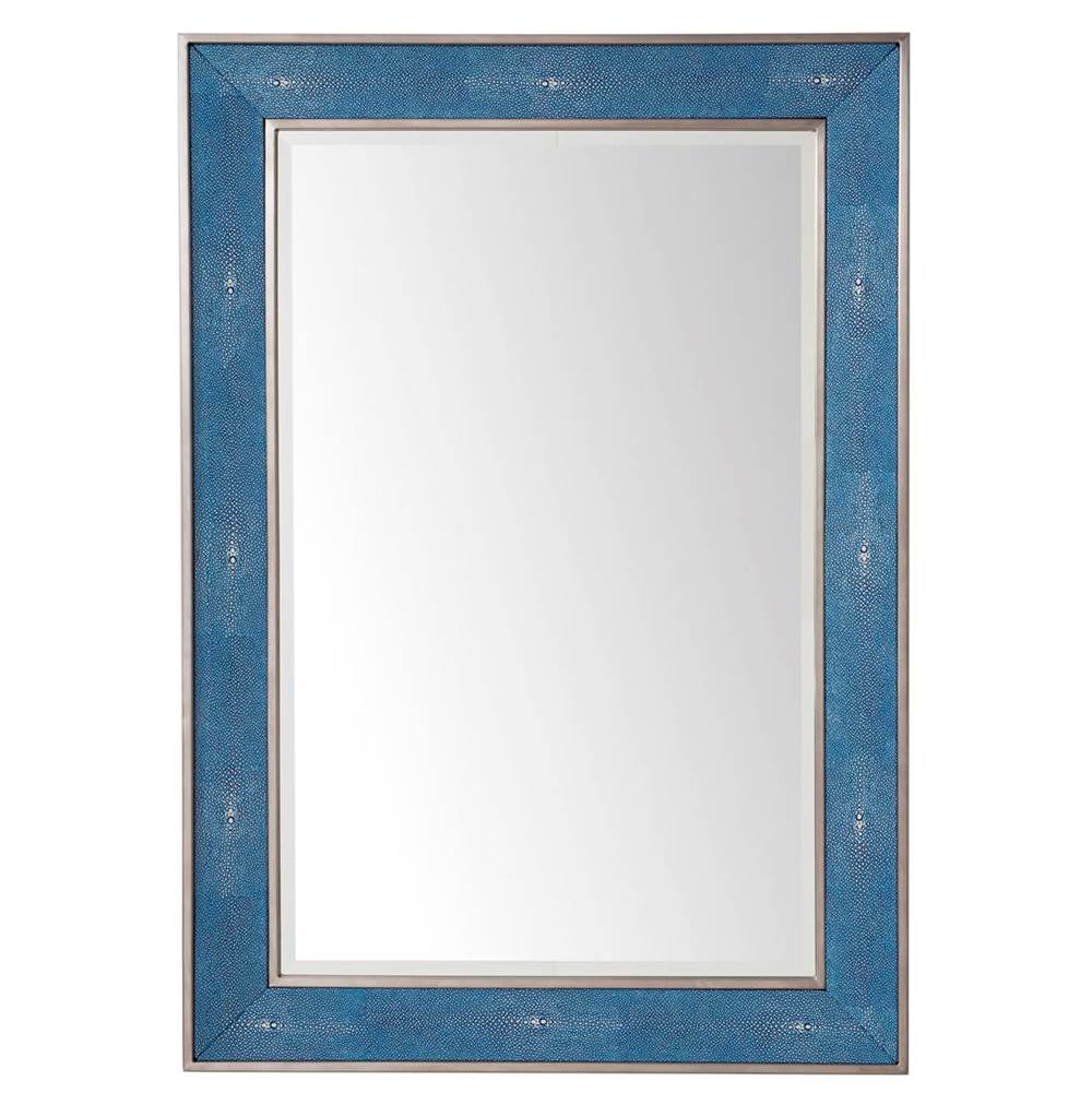 James Martin Vanities Element 28'' Mirror, Silver w/ Delft Blue