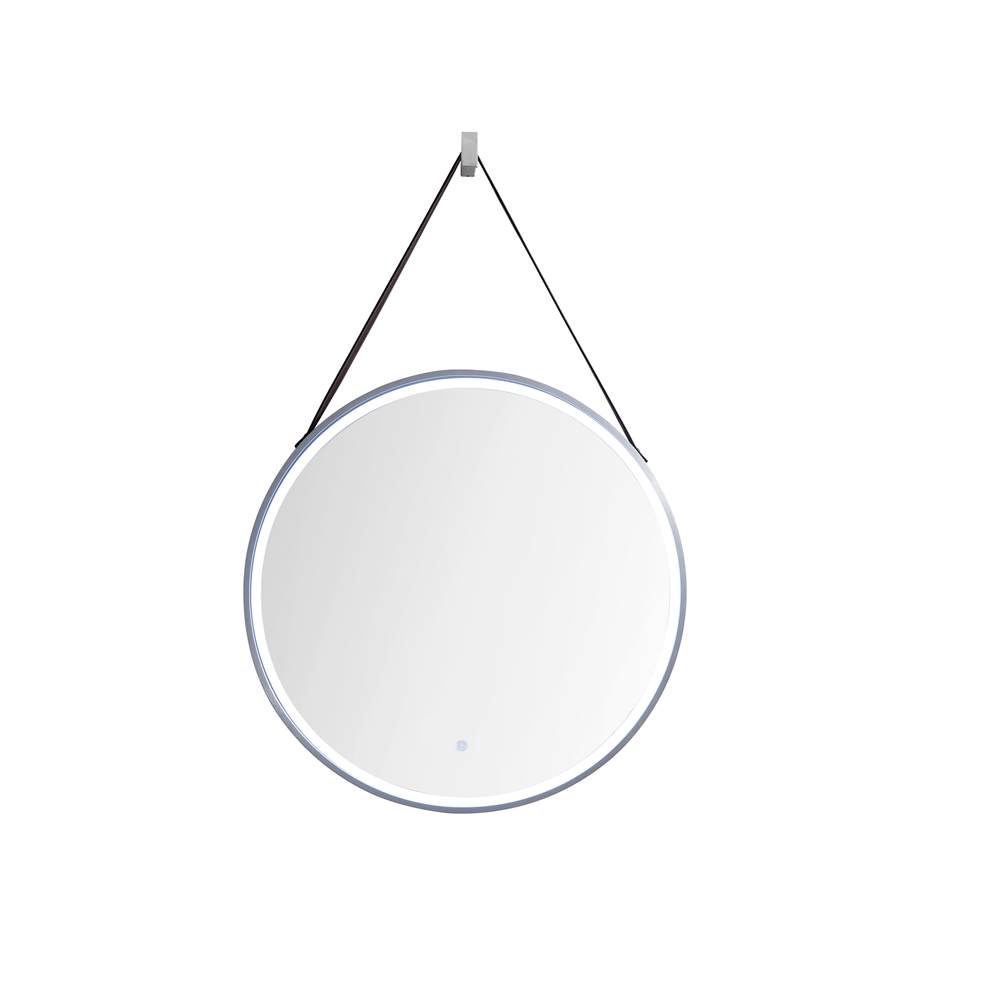 James Martin Vanities Annapolis 27.6'' Round Anti-Fogging LED Mirror, Brushed Nickel