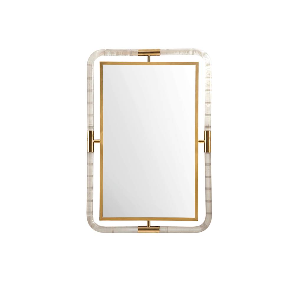 James Martin Vanities South Beach 30'' Mirror, Polished Gold and Lucite