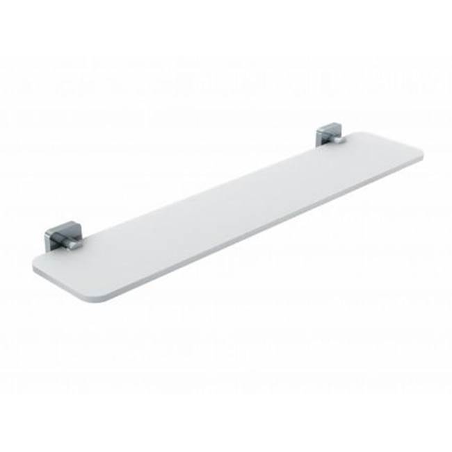 Kartners MILAN - 20-inch Glass Shelf-Glossy White