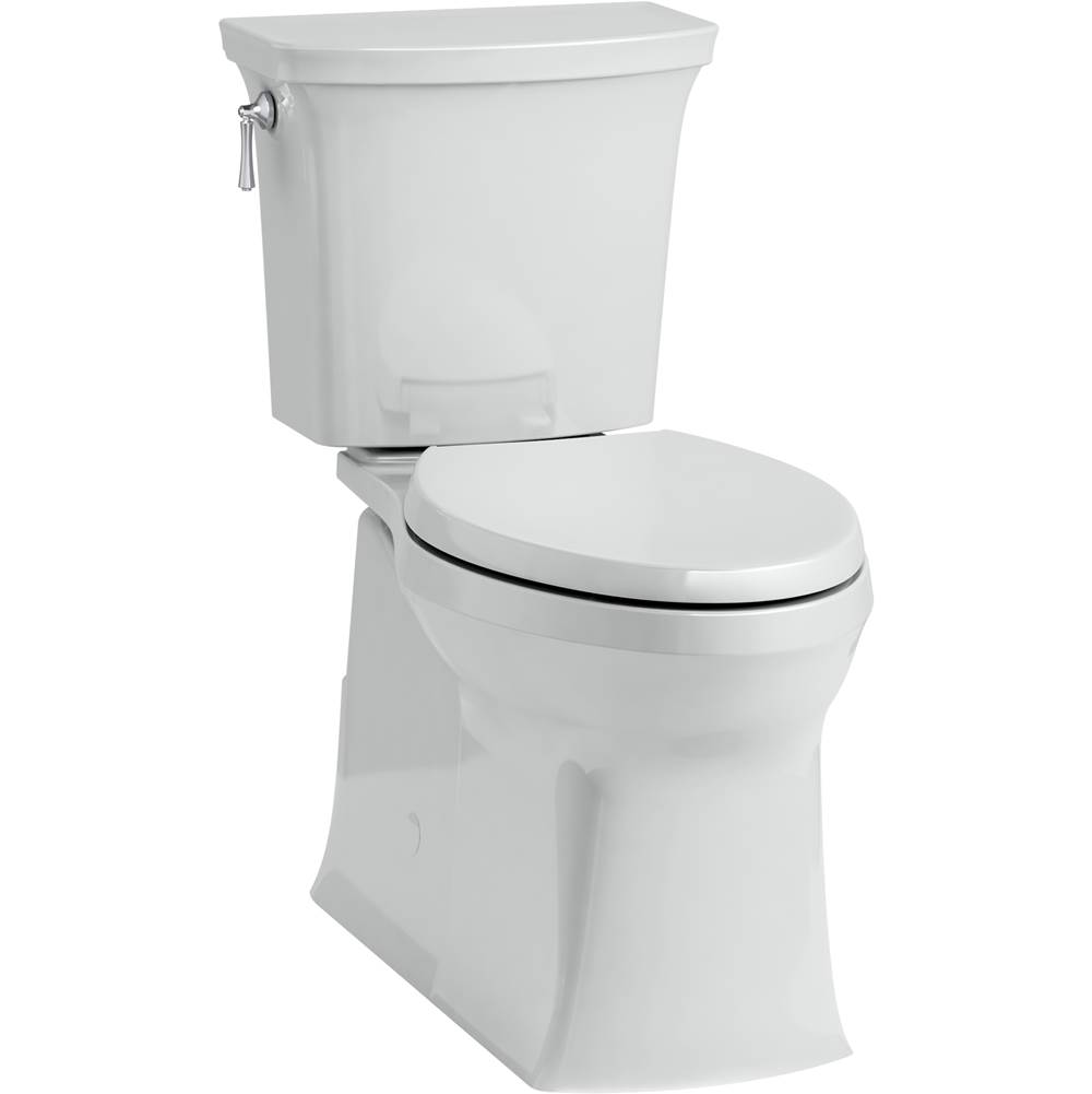Kohler Corbelle with Continuous Clean Comfort Height Two-Piece Elongated 1.28 Gpf Toilet with Skirted Trapway, Left-Hand Trip Lever, Seat Not Included