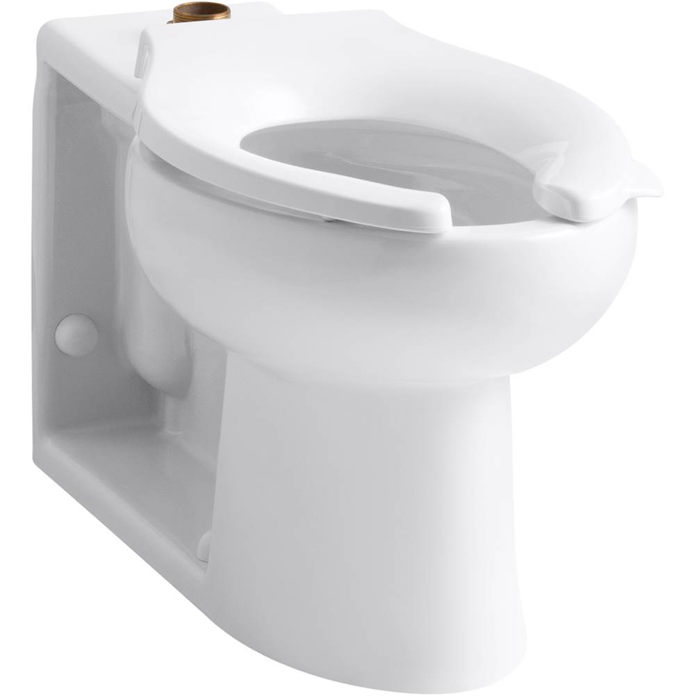 Kohler Anglesey™ Floor-mounted top spud antimicrobial flushometer bowl