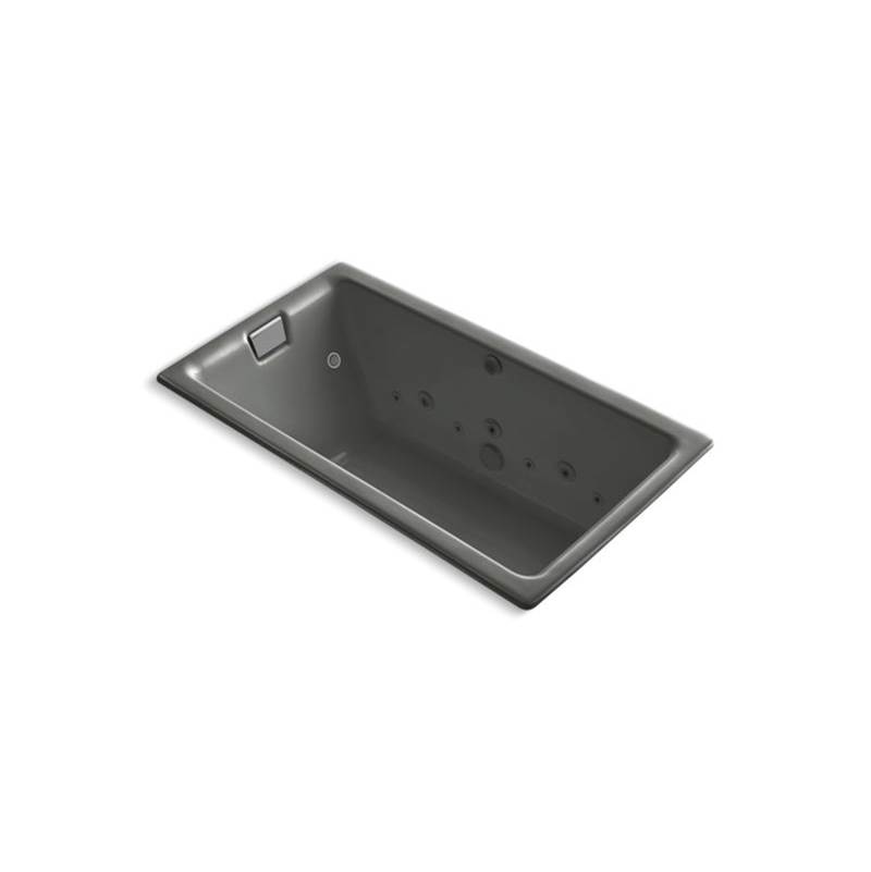 Kohler Tea-for-Two® 66'' x 36'' drop-in Effervescence whirlpool bath with spa package