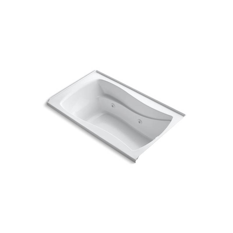Kohler Mariposa® 60'' x 36'' alcove whirlpool bath with Bask® heated surface, integral flange and right-hand drain