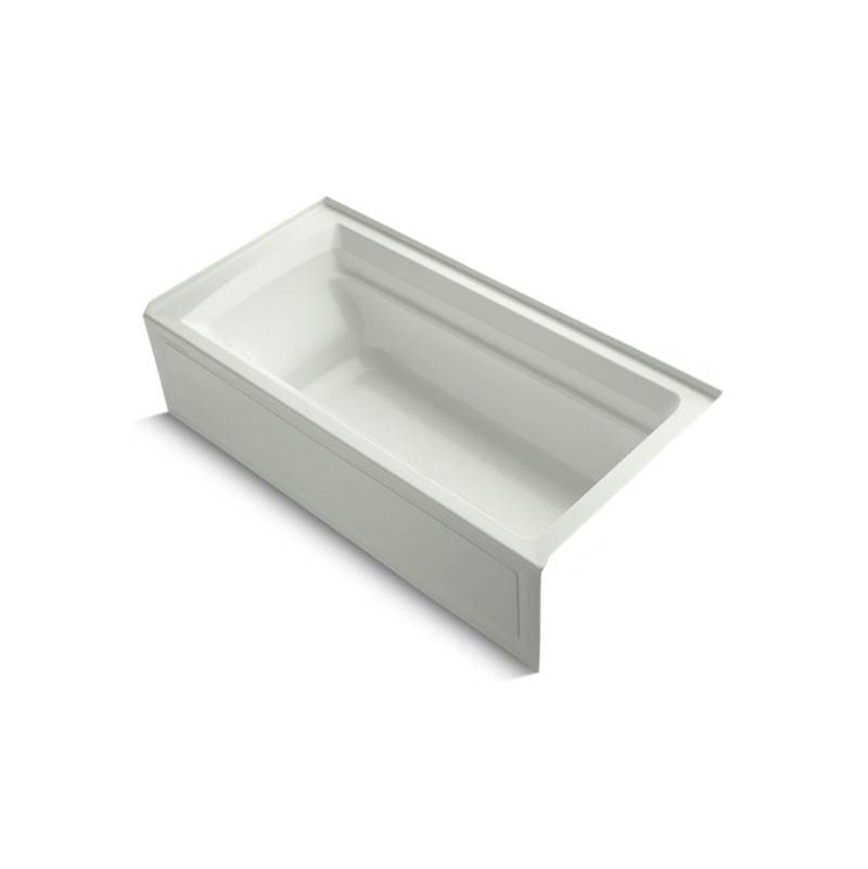 Kohler Archer® 72'' x 36'' alcove bath with Bask® heated surface, integral apron, and right-hand drain