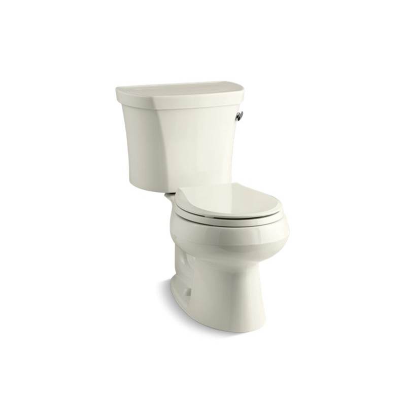 Kohler Wellworth® Two-piece round-front 1.28 gpf toilet with right-hand trip lever and 14'' rough-in