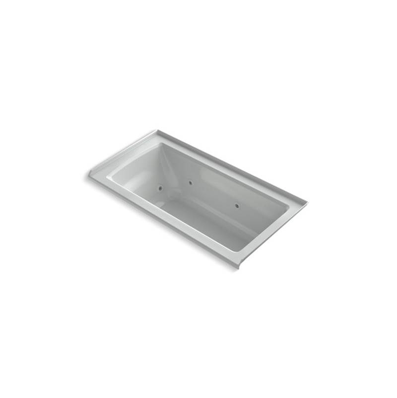 Kohler Archer® 60'' x 30'' three-side integral flange whirlpool bath with heater and right-hand drain