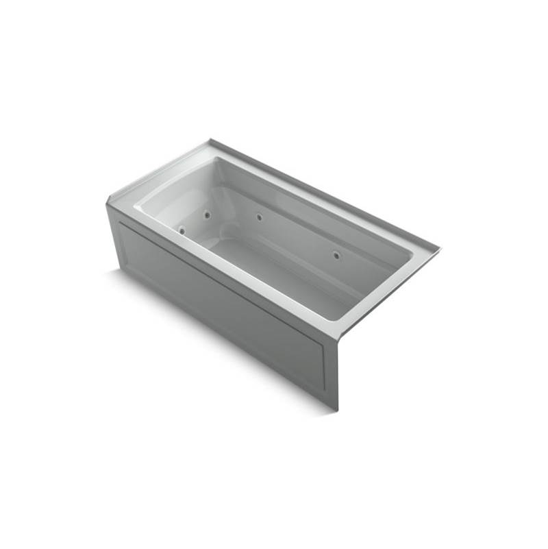 Kohler Archer® 66'' x 32'' integral apron whirlpool with integral flange, right-hand drain and heater