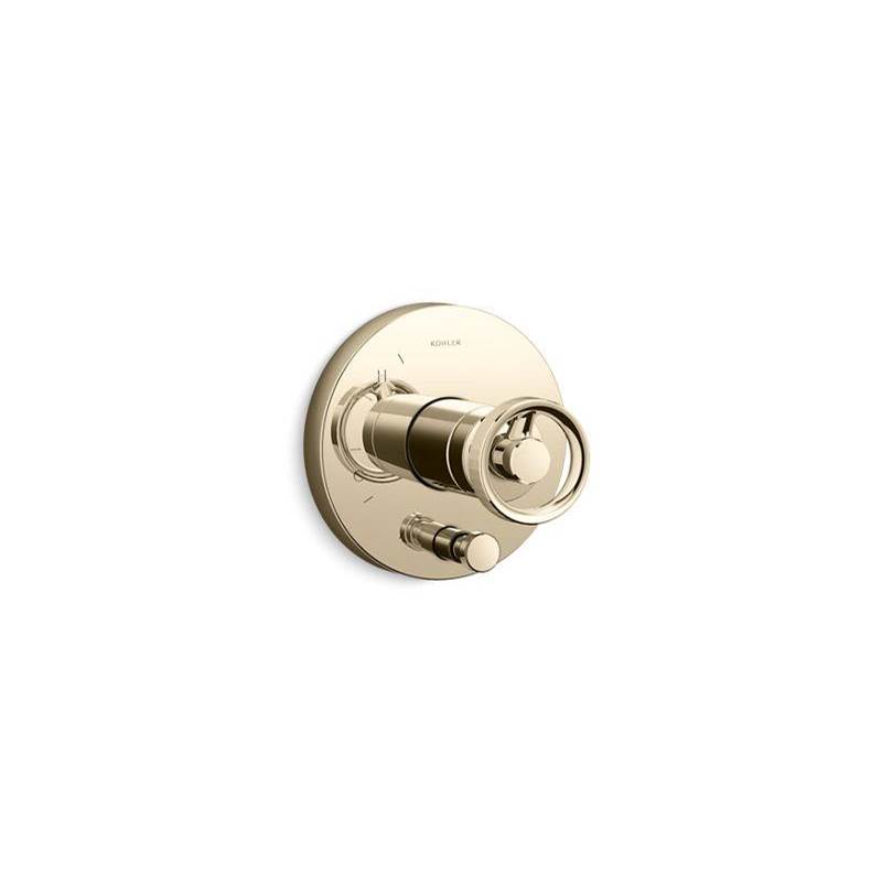 Kohler Components® Rite-Temp® shower valve trim with diverter and Industrial handle, valve not included