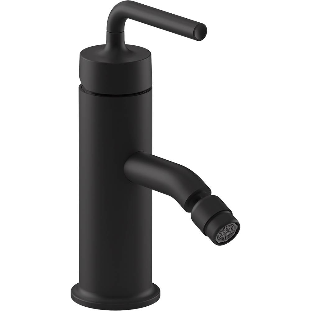 Kohler Purist Horizontal swivel spray aerator bidet faucet with straight lever handle
