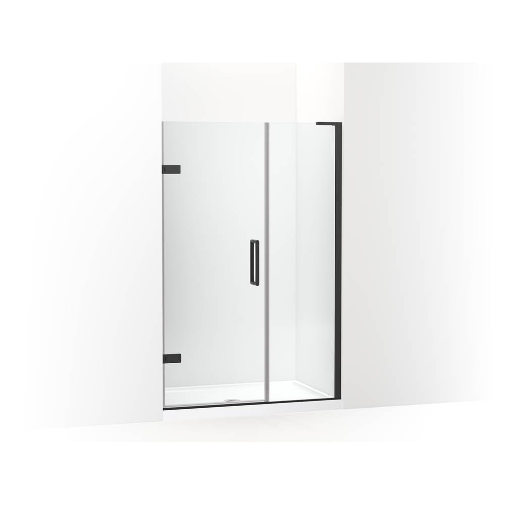 Kohler Composed 46-46-3/4-in W X 71-1/2-in H Frameless Pivot Shower Door With 3/8-in Crystal Clear Glass And Back-to-back Vertical Door Pulls