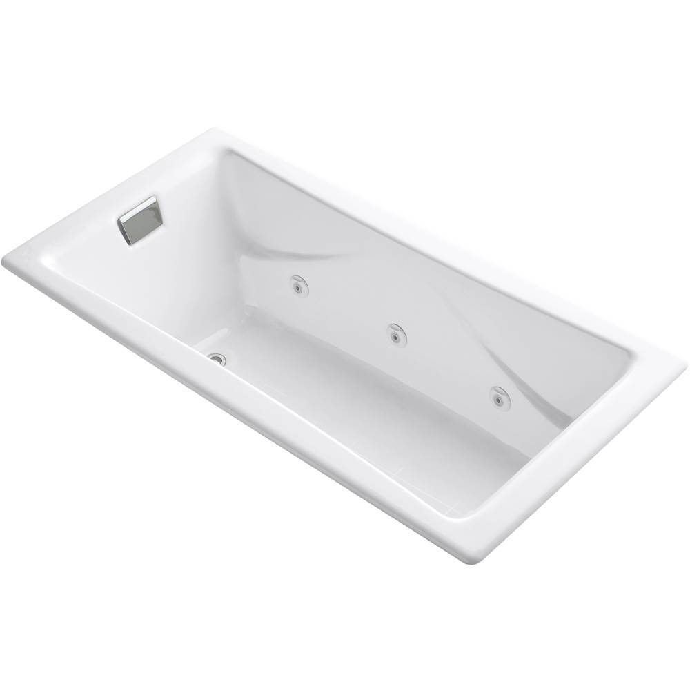 Kohler Tea-for-Two® 71-3/4'' x 36'' drop-in/undermount whirlpool bath with end drain