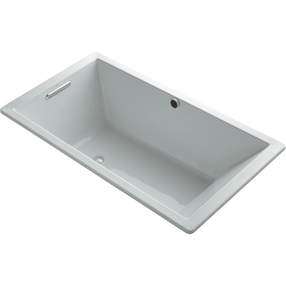 Kohler Underscore® Rectangle 66'' x 36'' Heated BubbleMassage™ air bath with Bask®, end drain