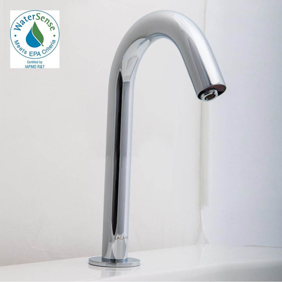 Lacava Electronic Bathroom Sink faucet for cold or premixed water. Recommended mixing valves sold separately: EX20A or EX25A. SPOUT: 5'', H: 9 1/2''.
