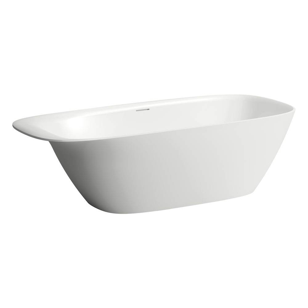 Laufen Freestanding bathtub, made of Sentec solid surface, with integrated head rest, Matte Satin Finish