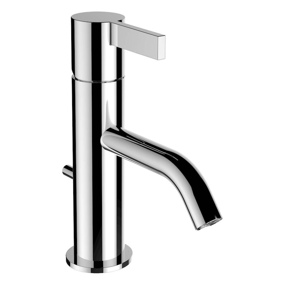 Laufen Single lever basin mixer ''disc'' projection 4-3/8'', without pop-up waste, including storage tray ''disc'', transparent crystal