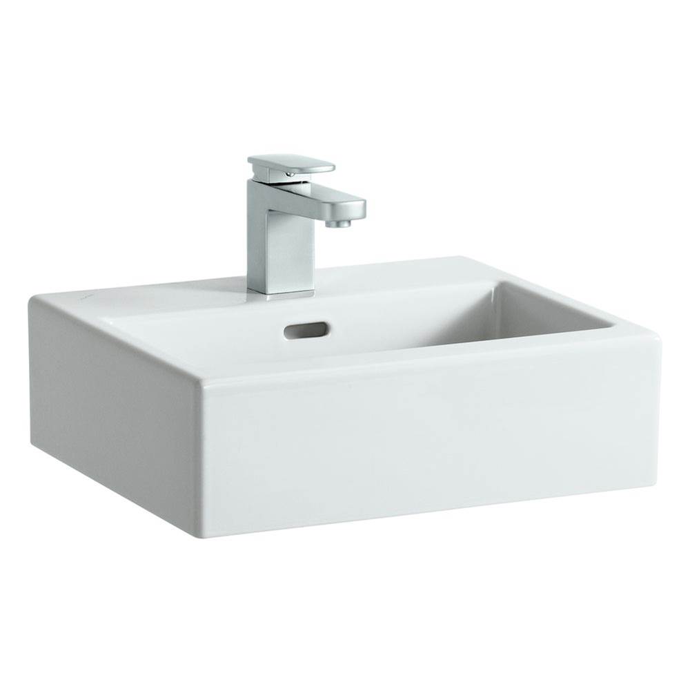 Laufen Small washbasin, tap bank right, wall mounted
