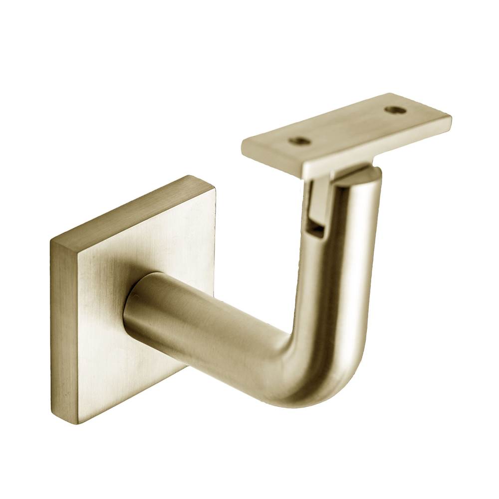 Linnea Handrail Bracket Surface Mounting , Satin Brass