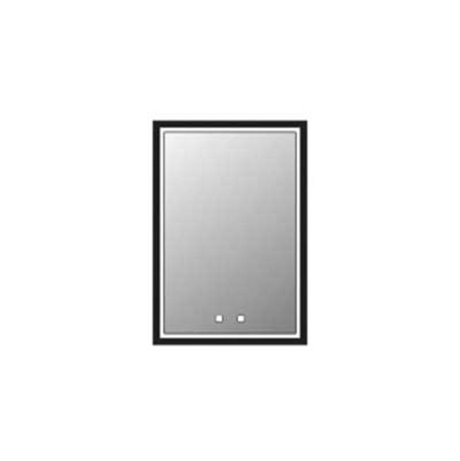 Madeli Illusion Lighted Mirrored Cabinet , 20X36''-Left Hinged-Recessed Mount, Pol. Chrome Frame-Lumen Touch+, Dimmer-Defogger-2700/4000 Kelvin