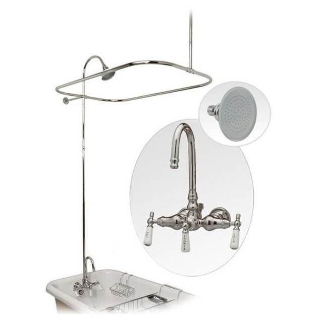 Maidstone Tub Wall Mount Shower Kit with Gooseneck Faucet
