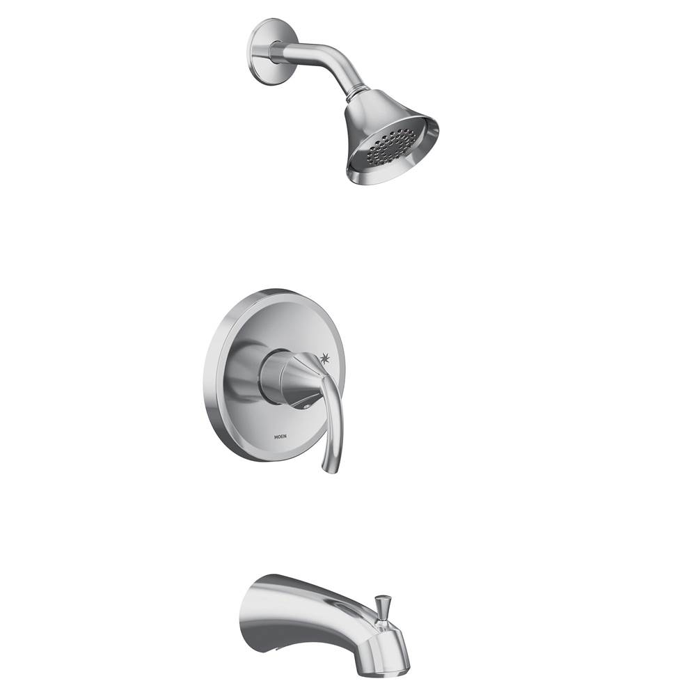 Moen Glyde M-CORE 2-Series Eco Performance 1-Handle Tub and Shower Trim Kit in Chrome (Valve Sold Separately)