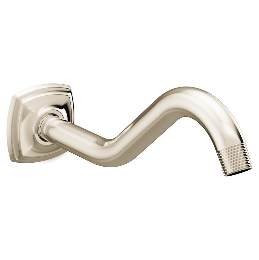 Moen Curved Shower Arm with Wall Flange, Polished Nickel