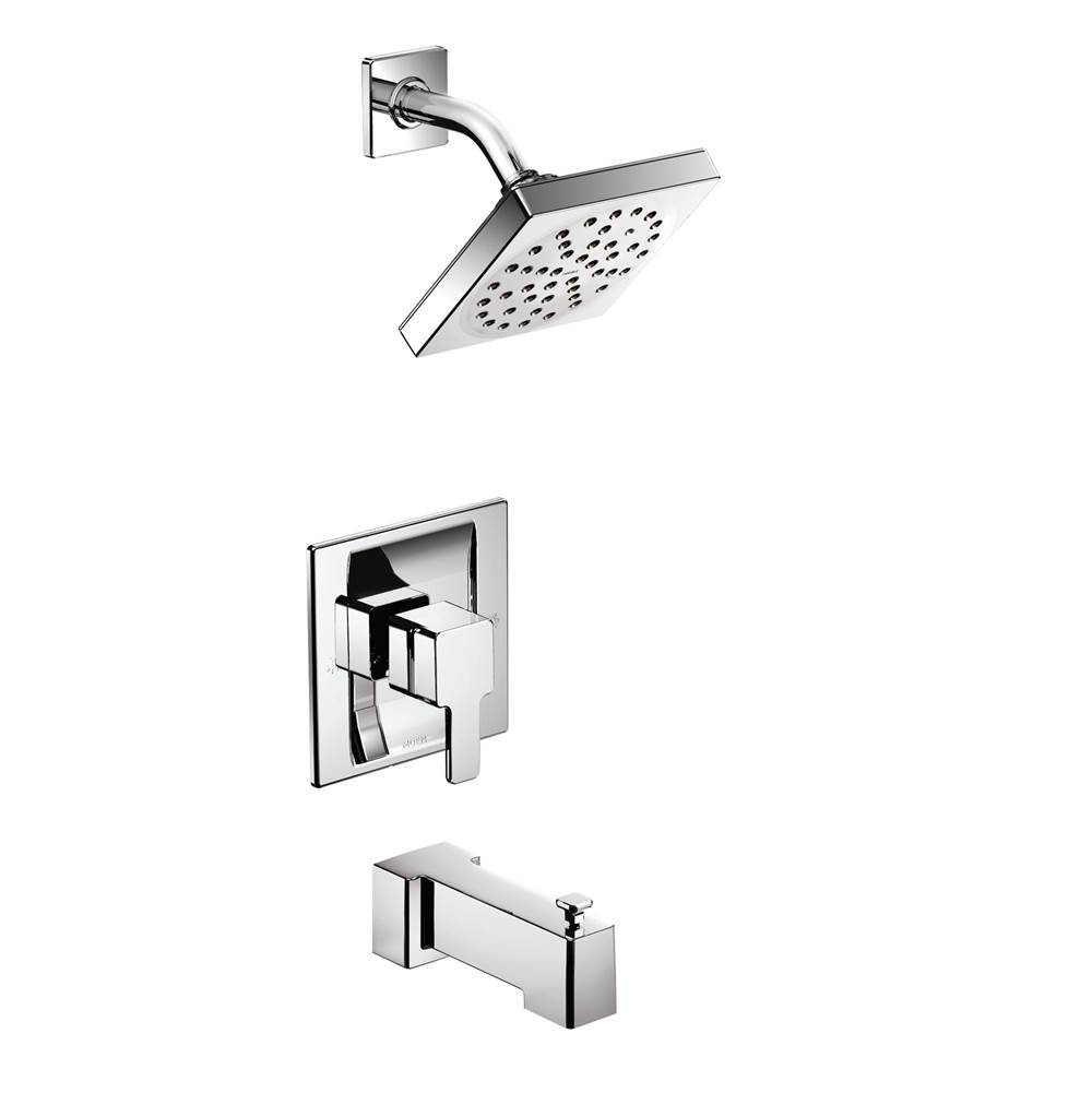 Moen 90-Degree Posi-Temp Single-Handle 1-Spray Tub and Shower Faucet Trim Kit in Chrome (Valve Sold Separately)