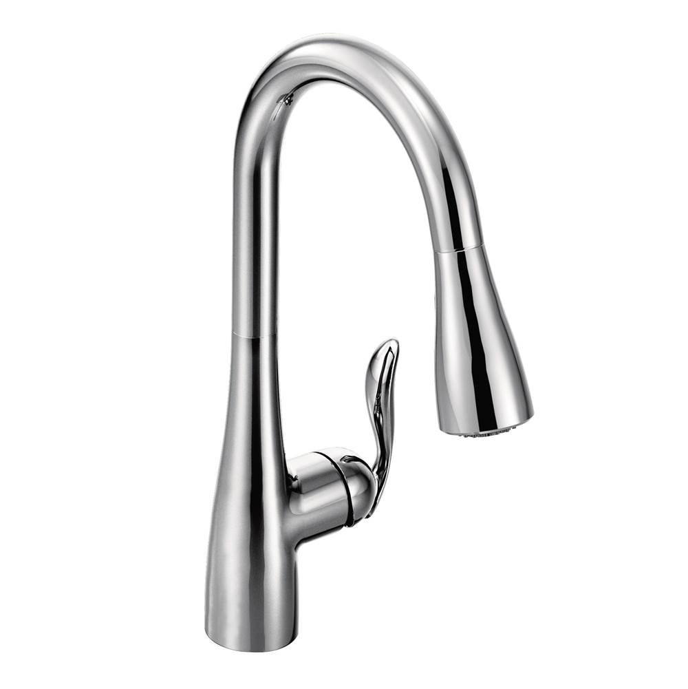 Moen Arbor One-Handle Pulldown Kitchen Faucet Featuring Power Boost and Reflex, Chrome