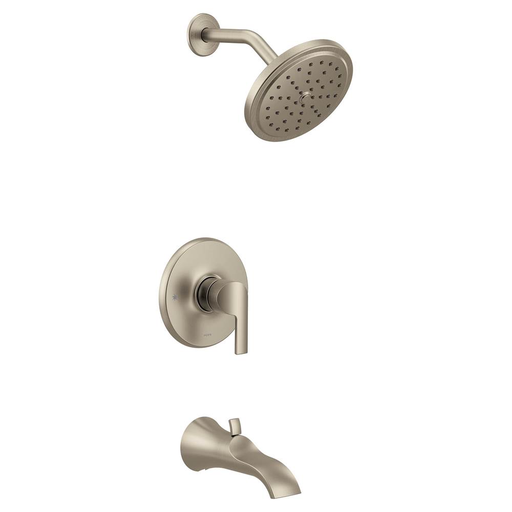 Moen Doux M-CORE 3-Series 1-Handle Eco-Performance Tub and Shower Trim Kit in Brushed Nickel (Valve Sold Separately)