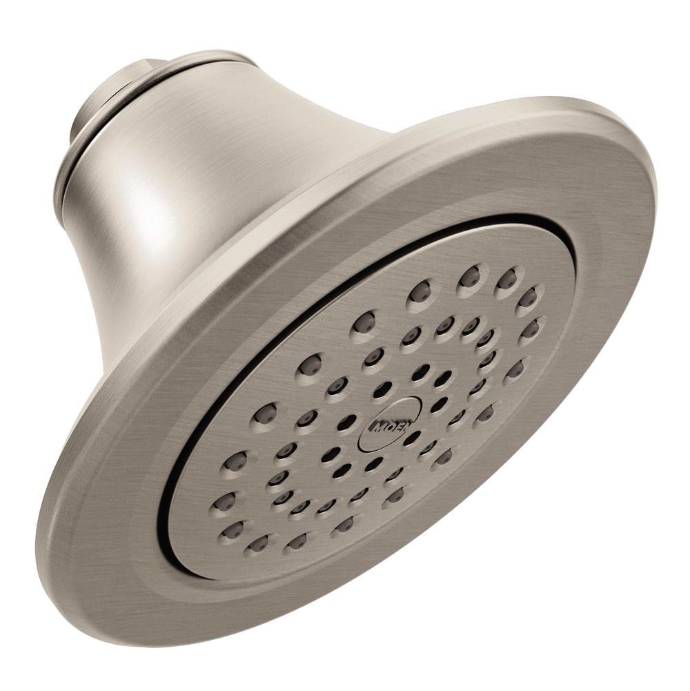 Moen Icon 5-7/8'' Eco-Performance One-Function Showerhead with 1.75 GPM Flow Rate, Brushed Nickel
