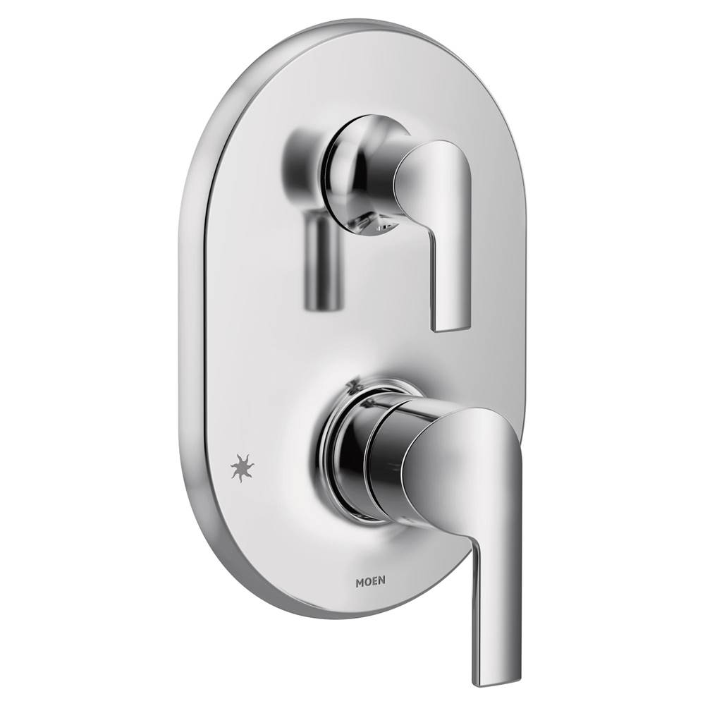 Moen Doux M-CORE 3-Series 2-Handle Shower Trim with Integrated Transfer Valve in Chrome (Valve Sold Separately)