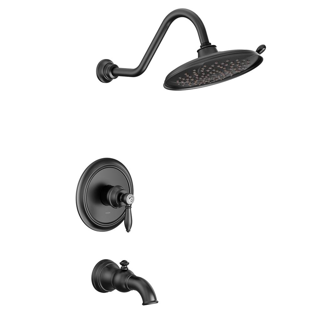 Moen Weymouth M-CORE 2-Series Eco Performance 1-Handle Tub and Shower Trim Kit in Matte Black (Valve Sold Separately)
