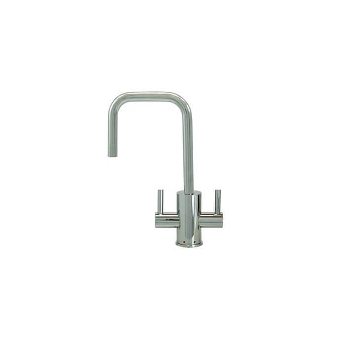 Mountain Plumbing Hot & Cold Water Faucet with Contemporary Round Body & Handles (90-degree Spout)