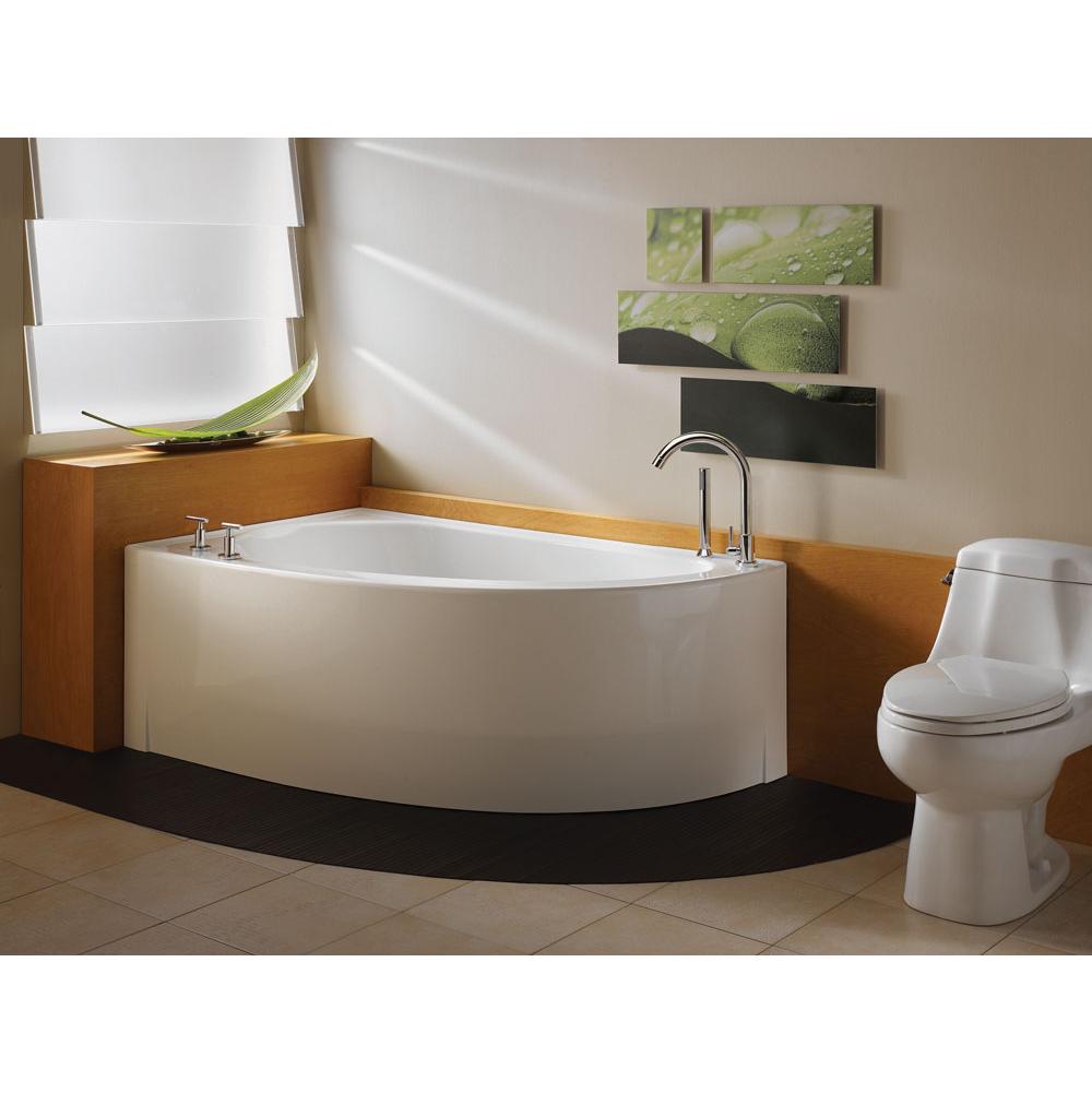 Neptune WIND bathtub 36x60 with Tiling Flange and Skirt, Left drain, Whirlpool/Mass-Air, Biscuit