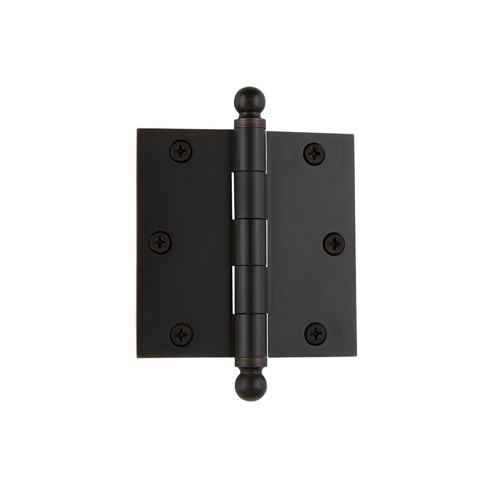 Nostalgic Warehouse Nostalgic Warehouse 3.5'' Ball Tip Residential Hinge with Square Corners in Timeless Bronze