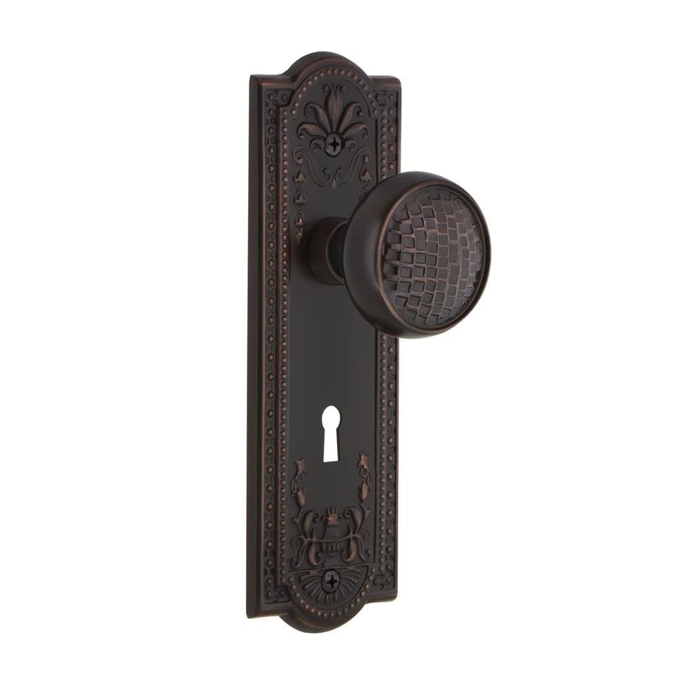Nostalgic Warehouse Nostalgic Warehouse Meadows Plate with Keyhole Privacy Craftsman Door Knob in Timeless Bronze