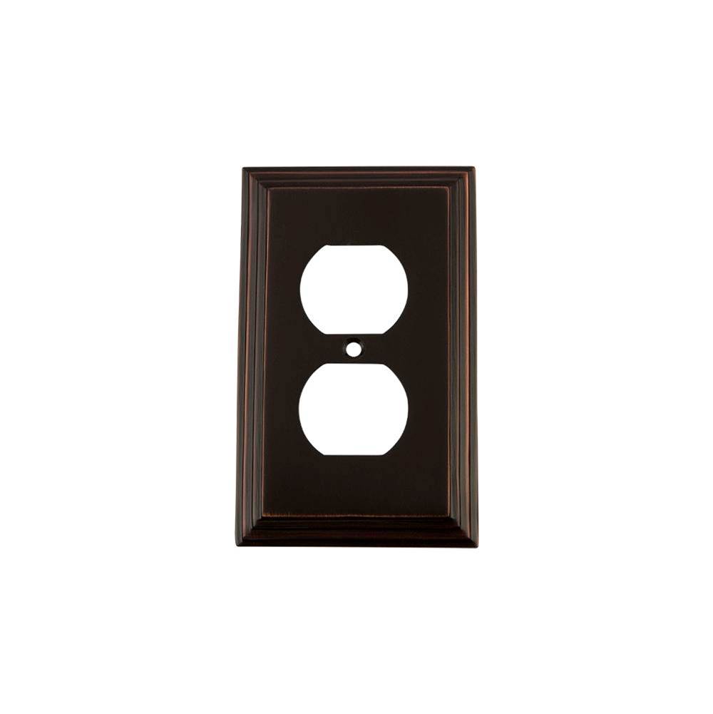 Nostalgic Warehouse Nostalgic Warehouse Deco Switch Plate with Outlet in Timeless Bronze