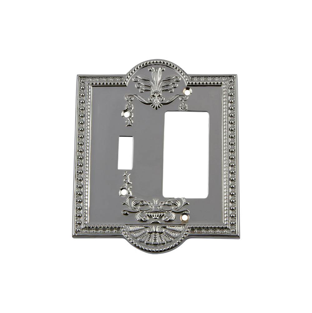 Nostalgic Warehouse Nostalgic Warehouse Meadows Switch Plate with Toggle and Rocker in Bright Chrome