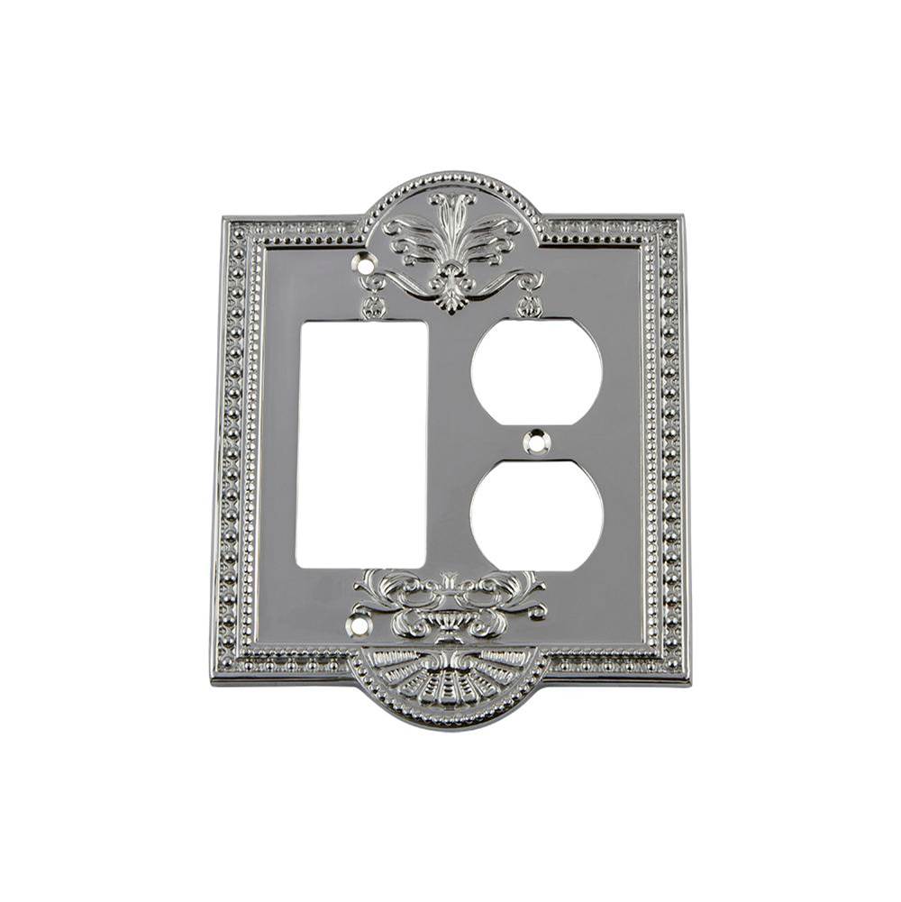 Nostalgic Warehouse Nostalgic Warehouse Meadows Switch Plate with Rocker and Outlet in Bright Chrome